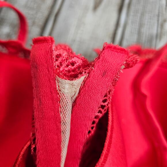 Victoria’s Secret red Very sexy line lacey push up bra no padding womens 36D - Picture 7 of 7